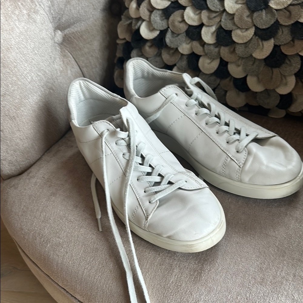 ECCO White Leather Sneakers